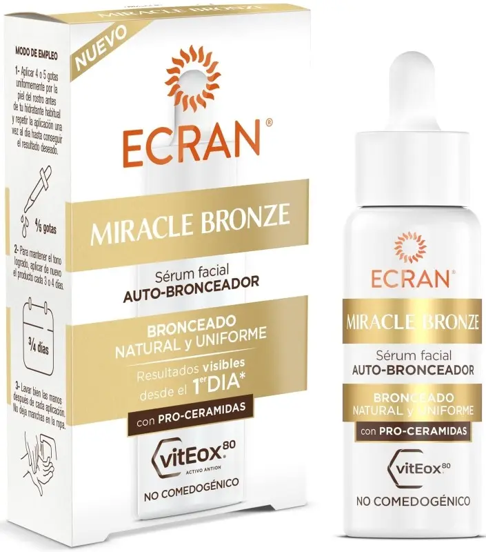 Ecran Miracle Bronze Sérum Facial Autobronceador 30 ml
