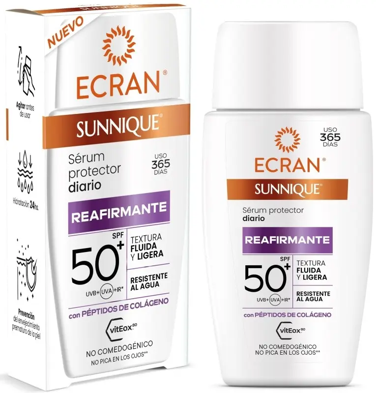Ecran Sunnique Sérum Protector Diario Reafirmante SPF 50+ 40 ml