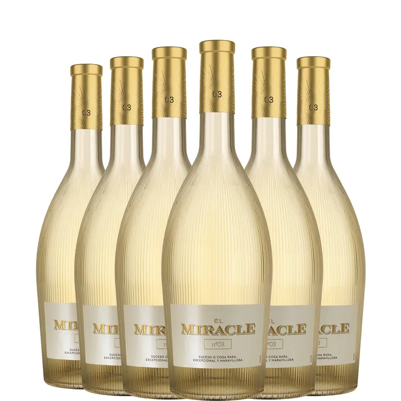 El Miracle Nº3 Vino Blanco Premium D.O. Valencia - Pack 6 Botellas 75cl