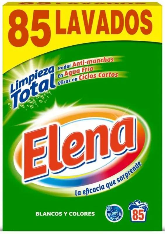 Elena Limpieza Total Detergente en Polvo 85 Lavados
