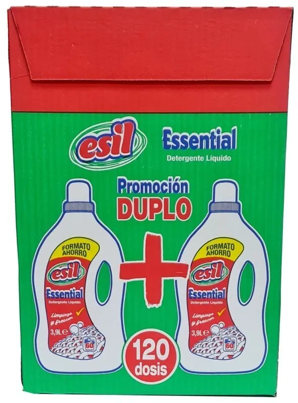 Esil Essential Detergente Líquido Pack de 2 x 3.9L (120 Dosis)