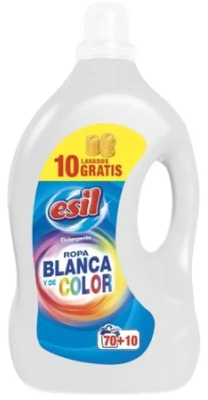 Esil Ropa Blanca y de Color Detergente Líquido 4L 80 Lavados