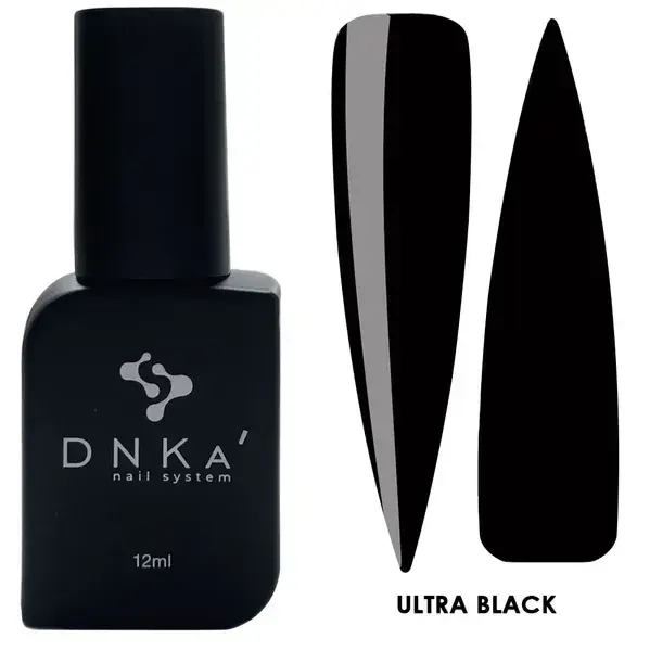 Esmalte de uñas en gel DNKa' Color ULTRA NEGRO, 12
