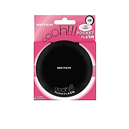 Espejo de Bolsillo Beter Ohh! Pocket Flash con Luz LED y Aumento x10