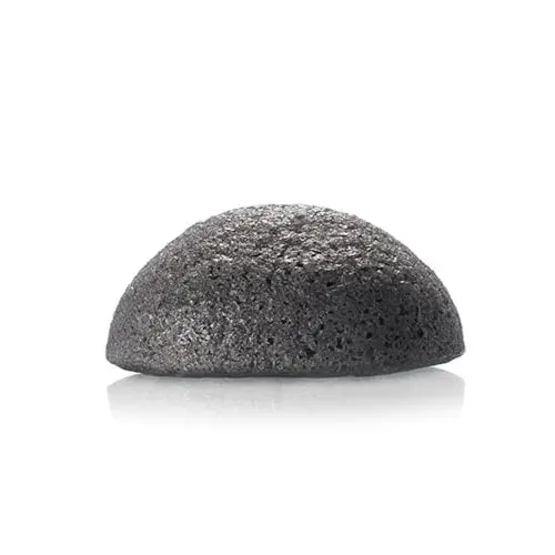 Esponja Facial de Konjac con Ceniza Activa de Bambú - Limpieza Profunda de Poros