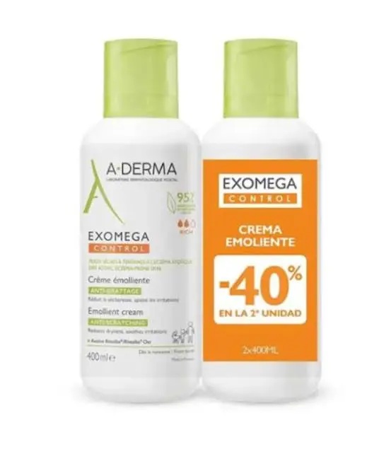 Exomega Control Crema Emoliente - Pack 2x400ml | A-derma