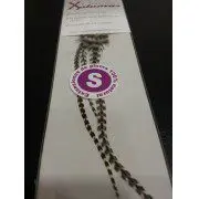 Extensión pluma. 3 Uds. Talla S. Blanco y Negro