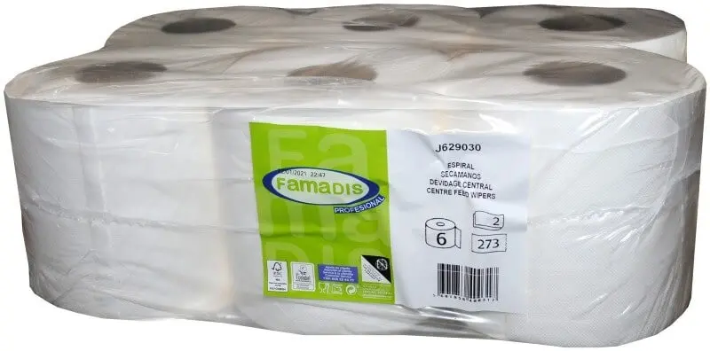 FamaDIS Papel Secamanos Profesional 90M Pack 6 Rollos