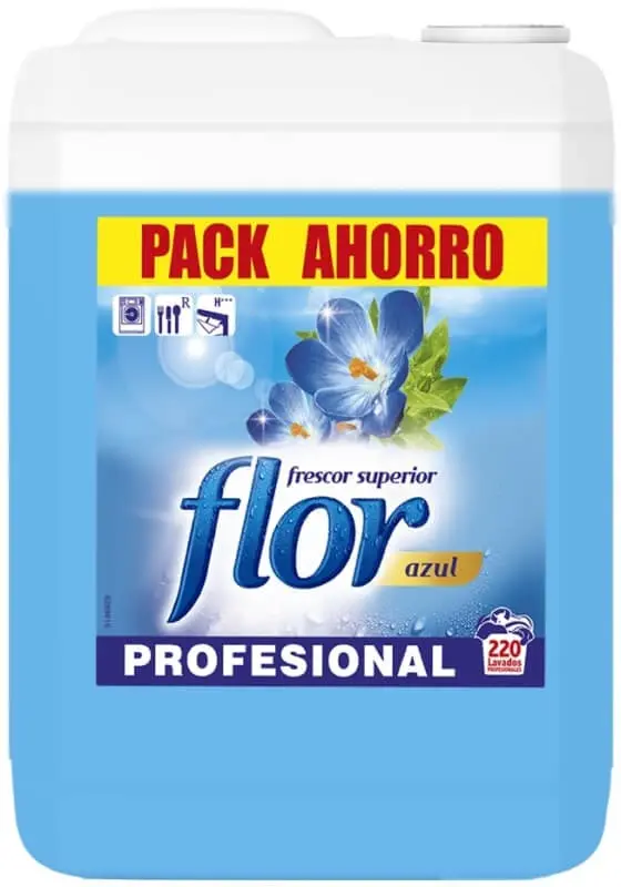 Flor Suavizante Profesional Aroma Azul 220D 10L - Suavidad y Frescura para tu Ropa