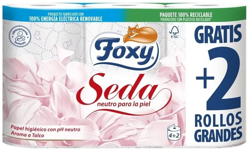 Foxy Seda Papel Higiénico 6 Rollos