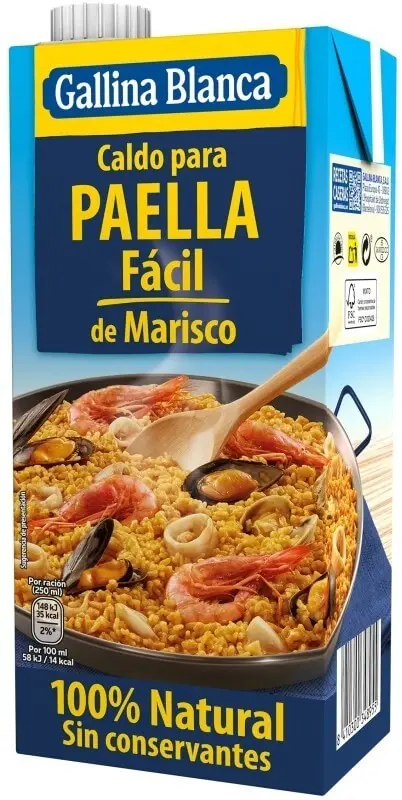 Galinna Blanca Caldo Paella Marisco 1L