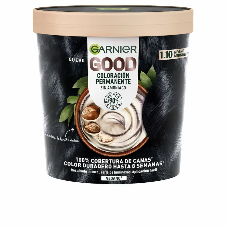 Garnier Good Coloración Permanente #1.10 Negro Medianoche 217 ml