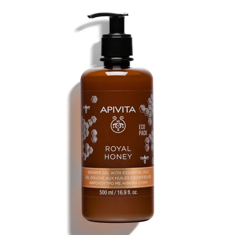 Gel de Ducha Cremoso Apivita Royal Honey con Aceites Esenciales Ecopack 500ml