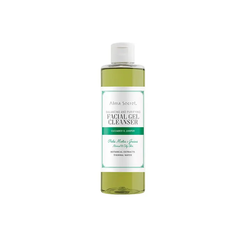 Gel Limpiador Facial Equilibrante Pepino & Enebro 200ml - Alma Secret