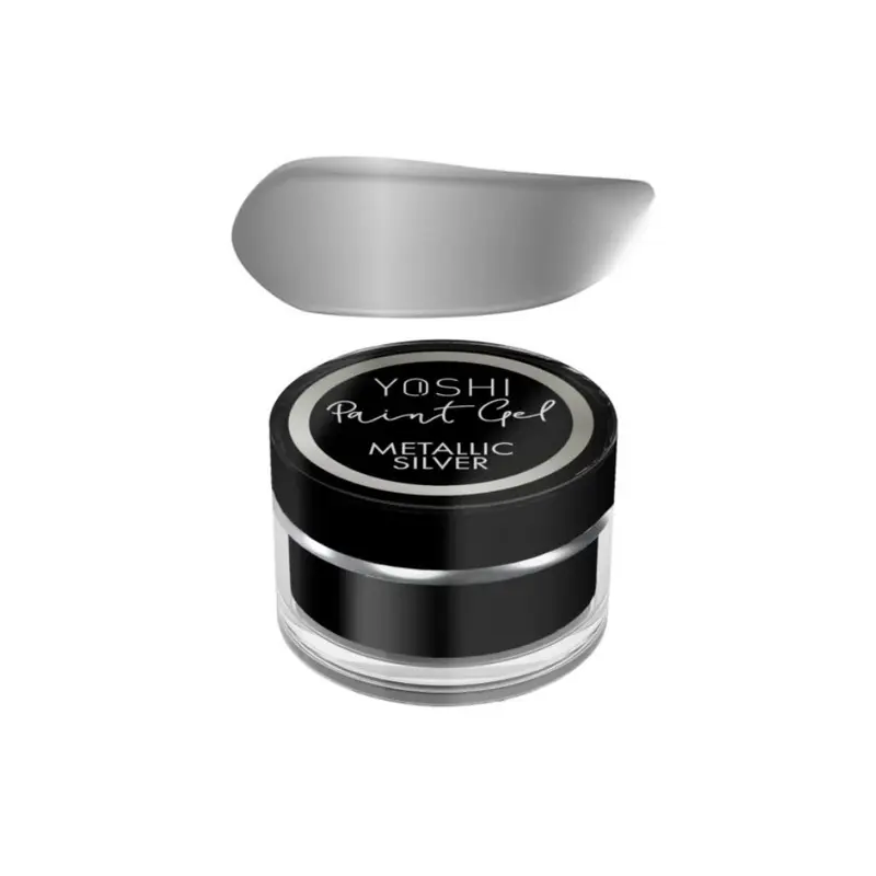 Gel para diseños alta pigmentación Yoshi Metallic Silver | Nail Art Profesional