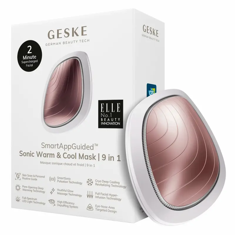Geske Mascarilla Sónica LED 9 en 1 con App Inteligente - Calor y Frío