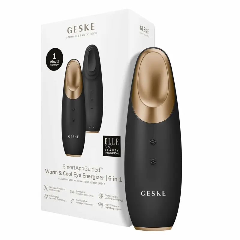 Geske Smart App Guide Cool & Warm 6 en 1 - Dispositivo Facial Dorado Negro