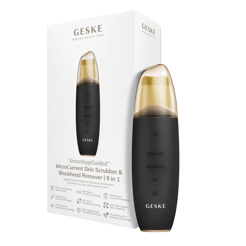 GESKE SmartAppGuided MicroCurrent Skin Scrubber 9 en 1 - Limpieza Facial y Lifting Profesional