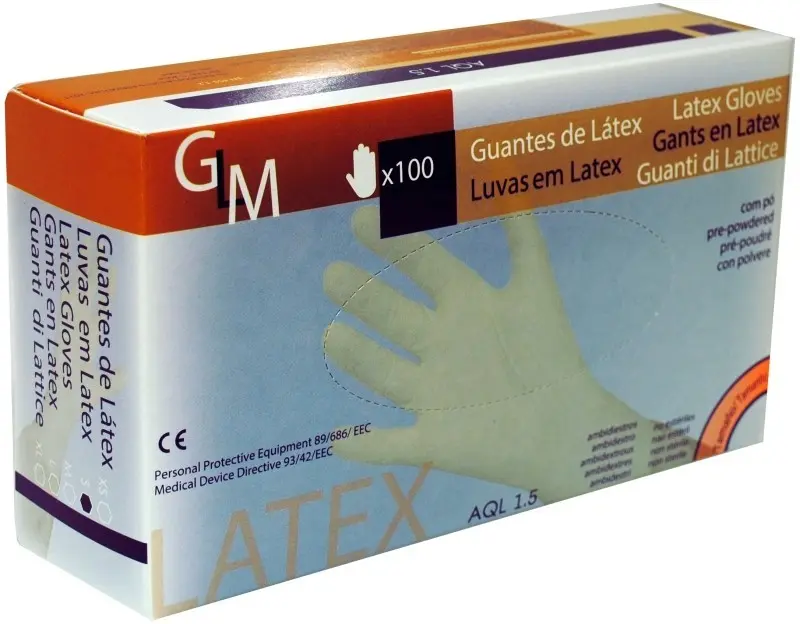 GLM Guante LAtex L 100 U