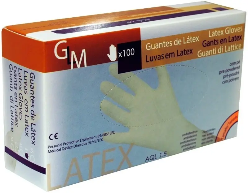 GLM Guante Latex M 100U C-P