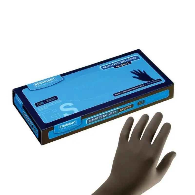 Guantes de látex negros reutilizables
