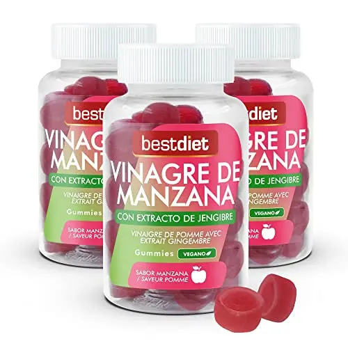 Gummies Vinagre de Manzana y Jengibre - 60 unidades BEST DIET