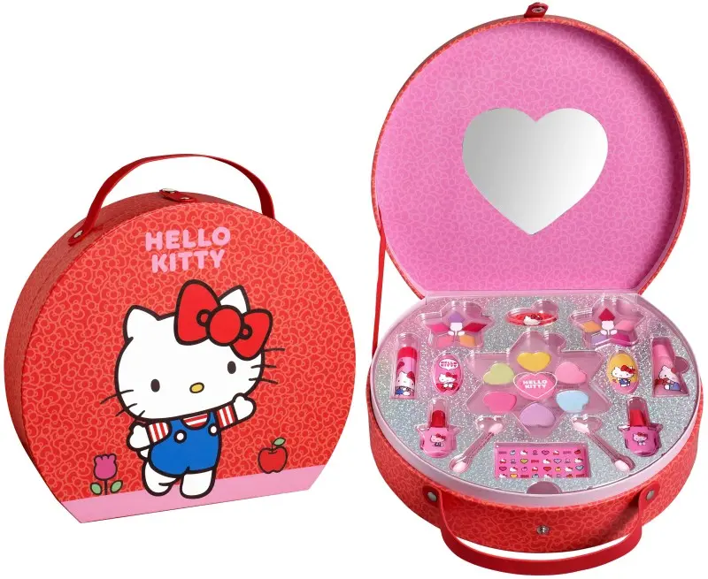 Hello Kitty Maletín Redondo Set de Maquillaje Infantil 1 unidad