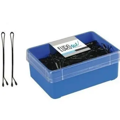 Horquillas Clips Eurostil con bola 50mm caja 300 unidades