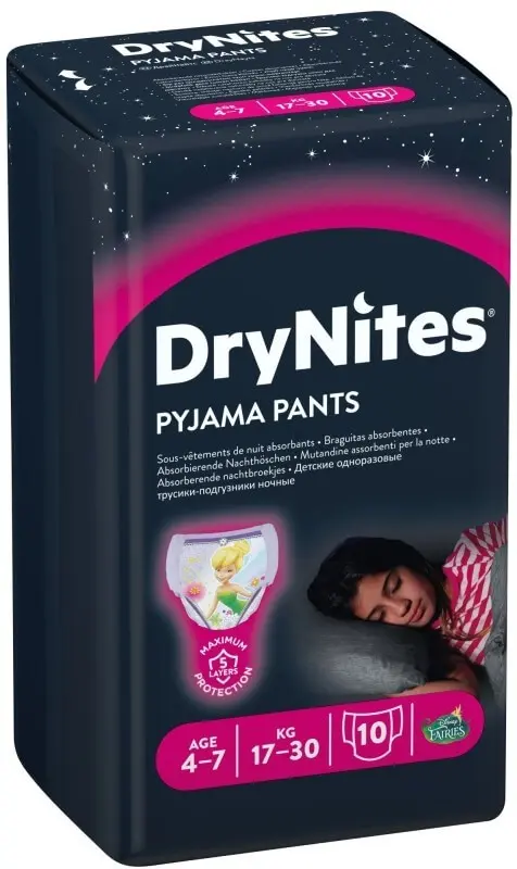Huggies Pañales Drynites Niña 4-7 Años 10 uds