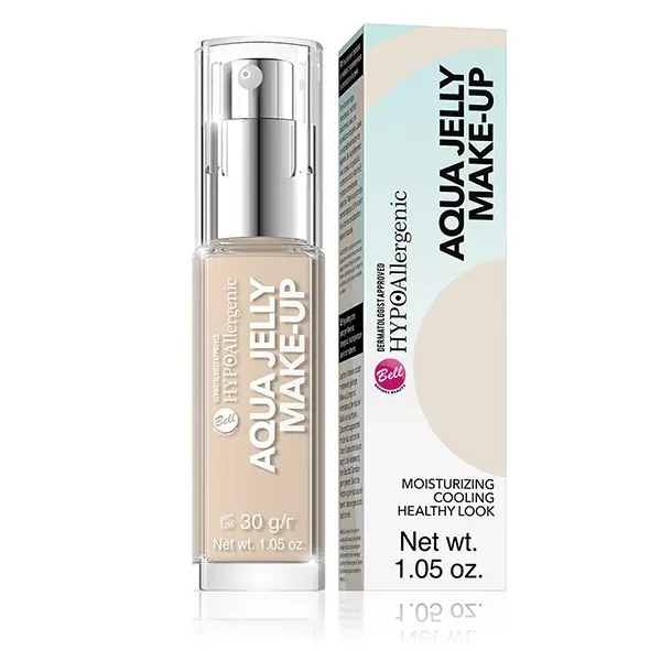 HYPO Base de maquillaje hidratante y matificante hipoalergénica Aqua Jelly - 01 Porcelain - Bell HYPO
