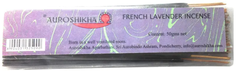 Incienso Auroshikha Lavanda 50g - 60 Varillas Aromáticas