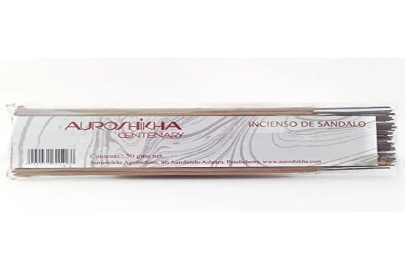 Incienso Auroshikha Sándalo 50 g - 75 Varillas Aromáticas