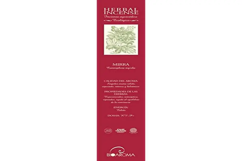Incienso Eco Bioaroma Mirra 12 Varillas - Certificado ICEA y Comercio Justo