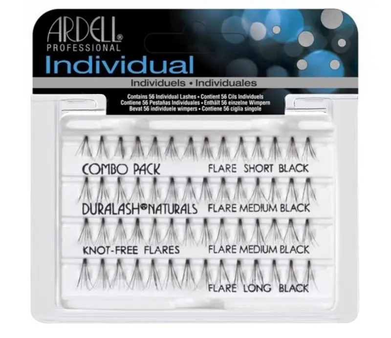 Individual Black Combo - Pestañas en grupo sin nudo - Ardell