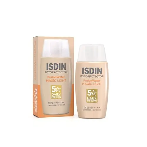ISDIN Fotoprotector Fusion Water MAGIC Light SPF 50 - Protector Solar Facial con Color
