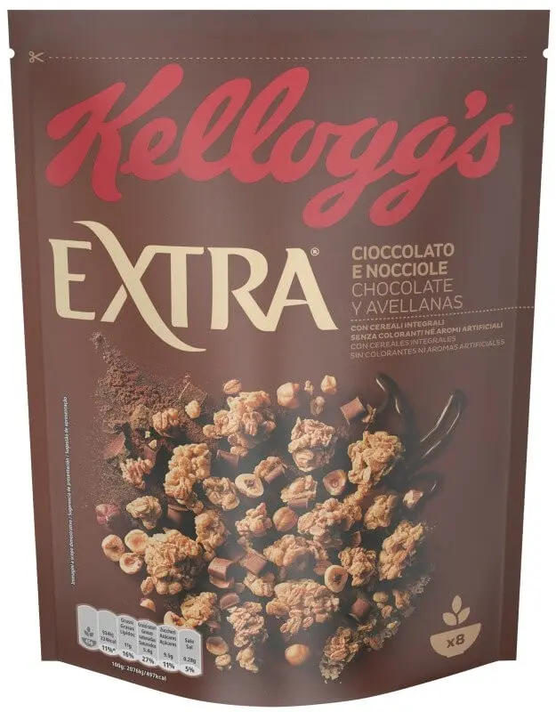 Kellogs Extra Chocolate y Avellanas 375 gr