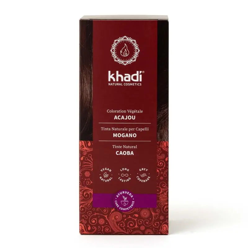Khadi Caoba - Tinte Vegetal Natural para Cabello 100g