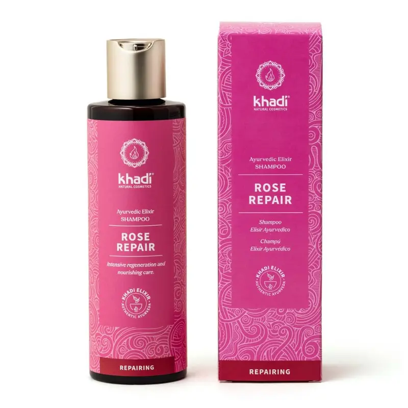 Khadi Rose Repair Champú Ayurvédico - Regeneración Intensiva 200ml