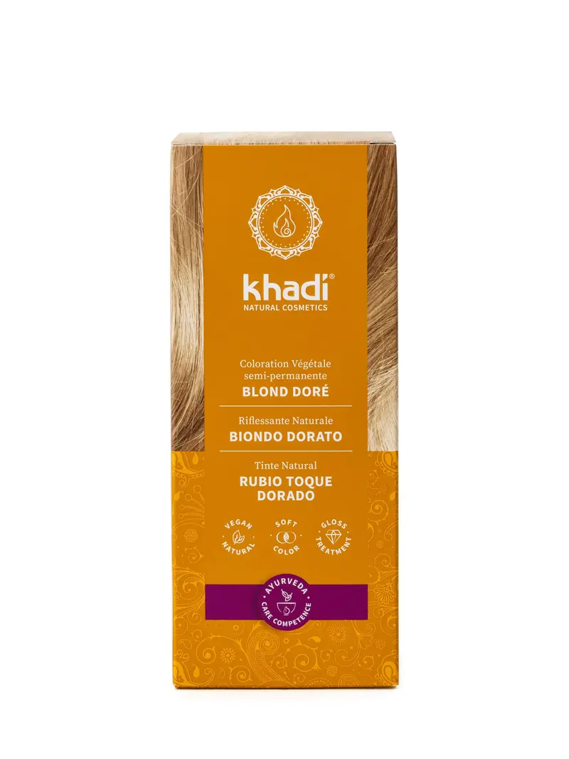 Khadi Rubio Toque Dorado - Tinte Vegetal Natural 100g