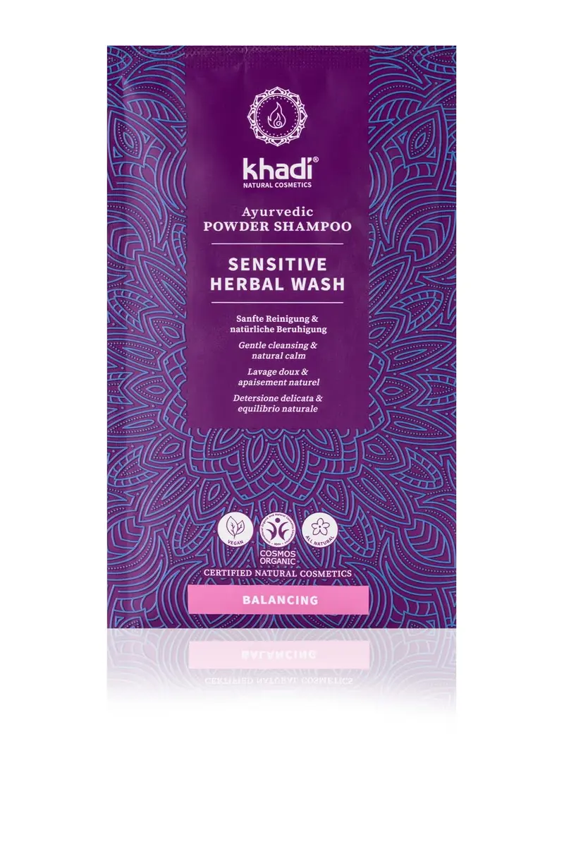 Khadi Sensitive Herbal Wash - Champú en Polvo Ayurvédico 50g
