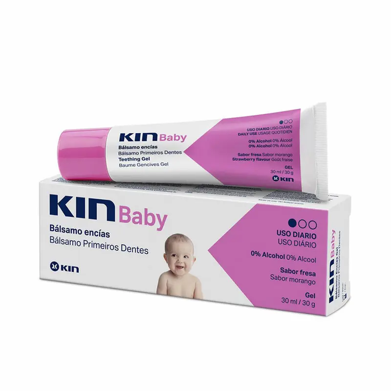KIN BABY Bálsamo Encías Gel Fresa 30 ml - Alivio para la Dentición