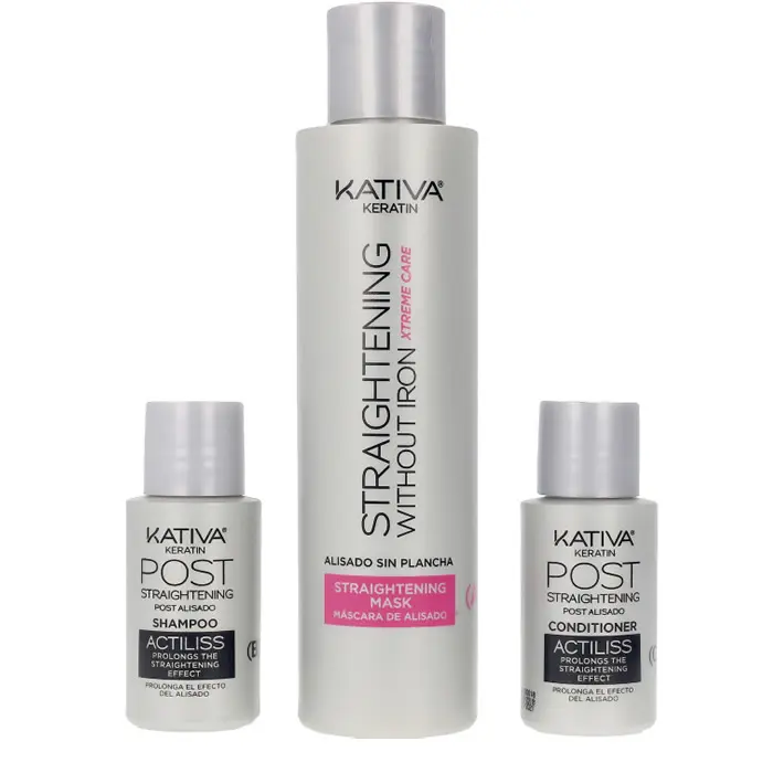 Kit Alisador Keratin Xtrem Care Kativa Anti-frizz sin Plancha - 3 Productos