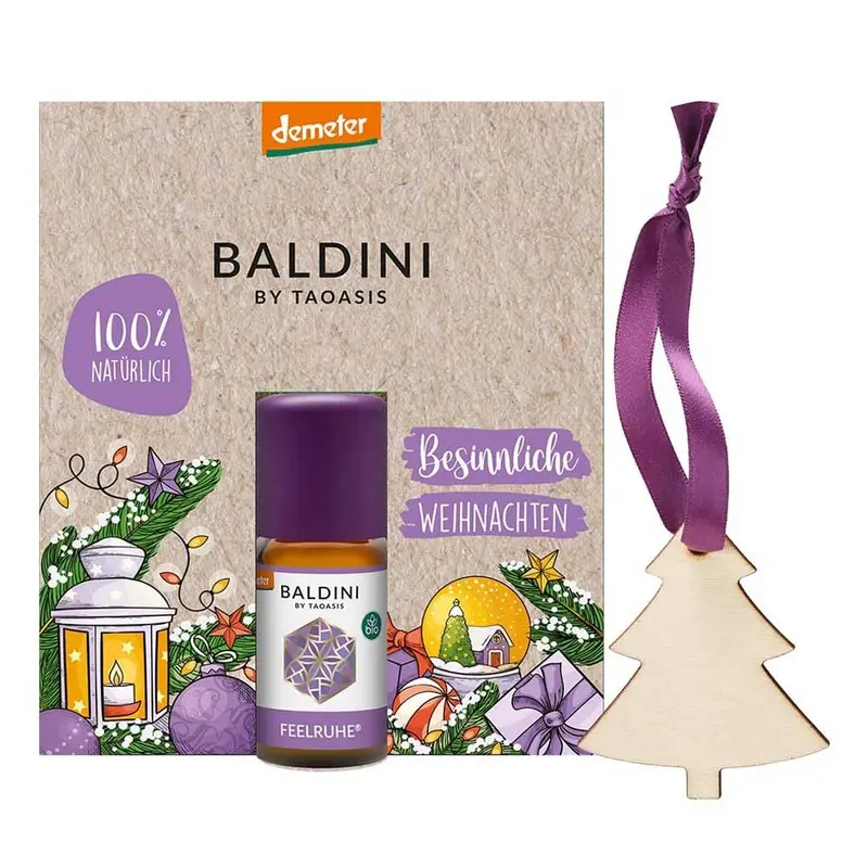 Kit Aroma Tranquilidad Taoasis - Aceites Esenciales Lavanda, Benjuí y Naranja 5ml + Colgante Árbol