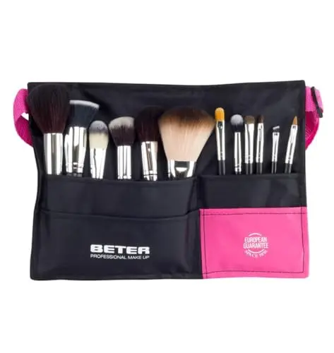 Kit Profesional Beter 12 Brochas y Pinceles Multicolor para Maquillaje