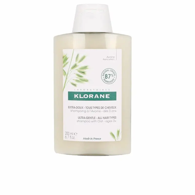 Klorane Champú Leche Avena 200 ml - Limpieza Suave y Protectora