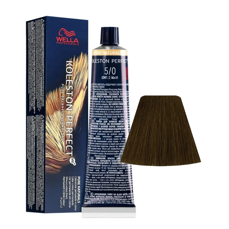 Koleston Perfect Me+ Pure Naturals 5/0 Castaño Claro - Tinte Permanente 60ml