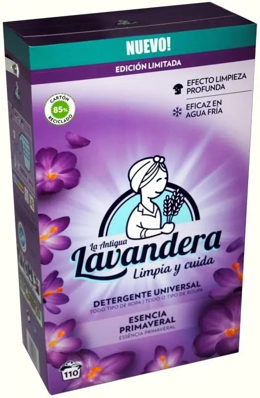 La Antigua Lavandera Detergente en Polvo Esencia Primaveral 110D – Limpieza Profunda y Frescor Duradero