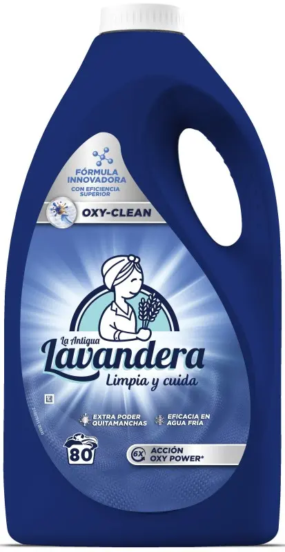 La Antigua Lavandera Oxy-Clean Detergente Líquido 3,6L 80D