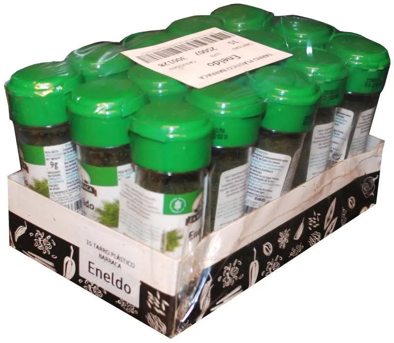 La Barraca Eneldo Especia en Tarro de Plástico Pack de 15 Unidades