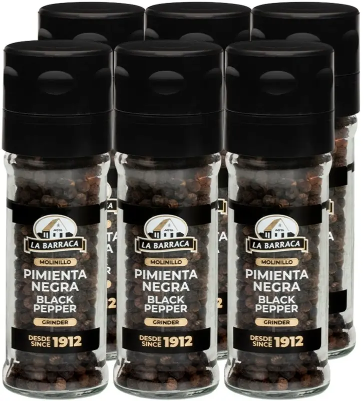 La Barraca Molinillo Pimienta Negra 45 g (Pack de 6 unidades)